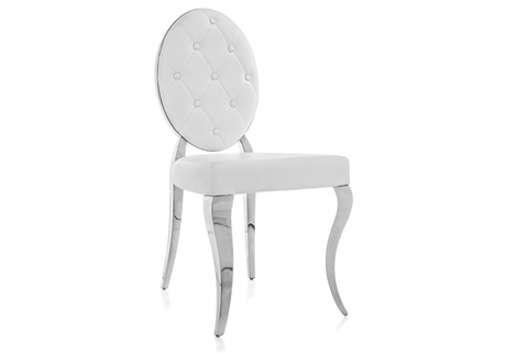 Стул на металлокаркасе Woodville Odda белый, ножки хром