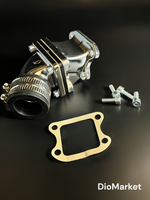 коллектор впускной + клапан тюнинг хонда дио 18 27 такт 24 30 51 Хонда дио такт lead af20 lead 90 Хром