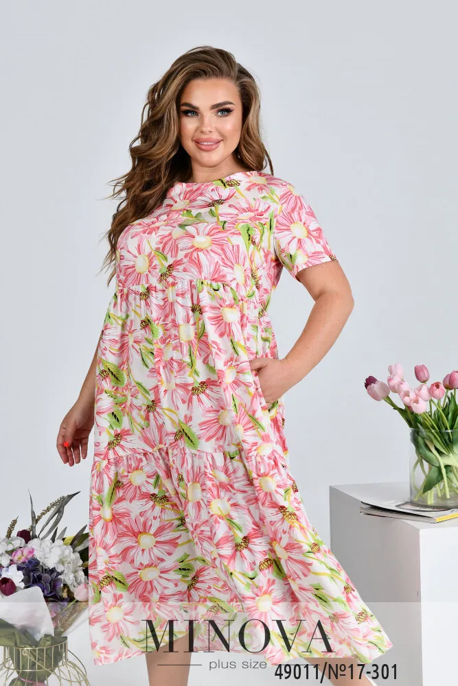 Платье 17-301-розовый Minova