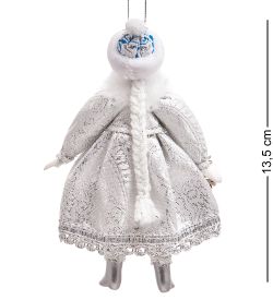 РусКукла RK-824 Кукла подвесная «Снегурочка со снежинкой»