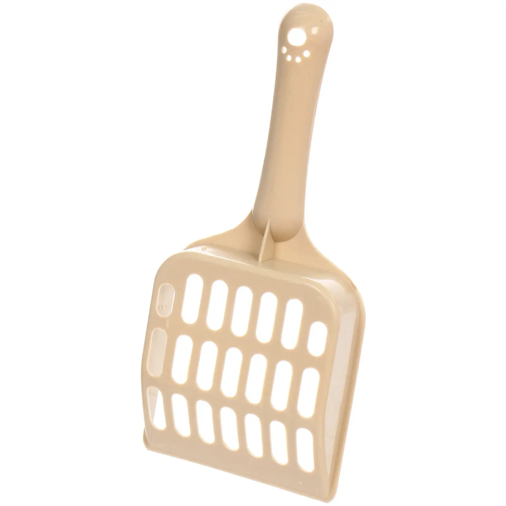 Лоток - туалет для кошек с совком «ЧИСТЫЕ ЛАПКИ», цвет бежевый, 37*27*8.6см