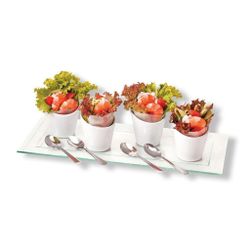 Набор для комплимента 9 предметов (блюдо, емкости, ложки) P.L. Proff Cuisine [1]