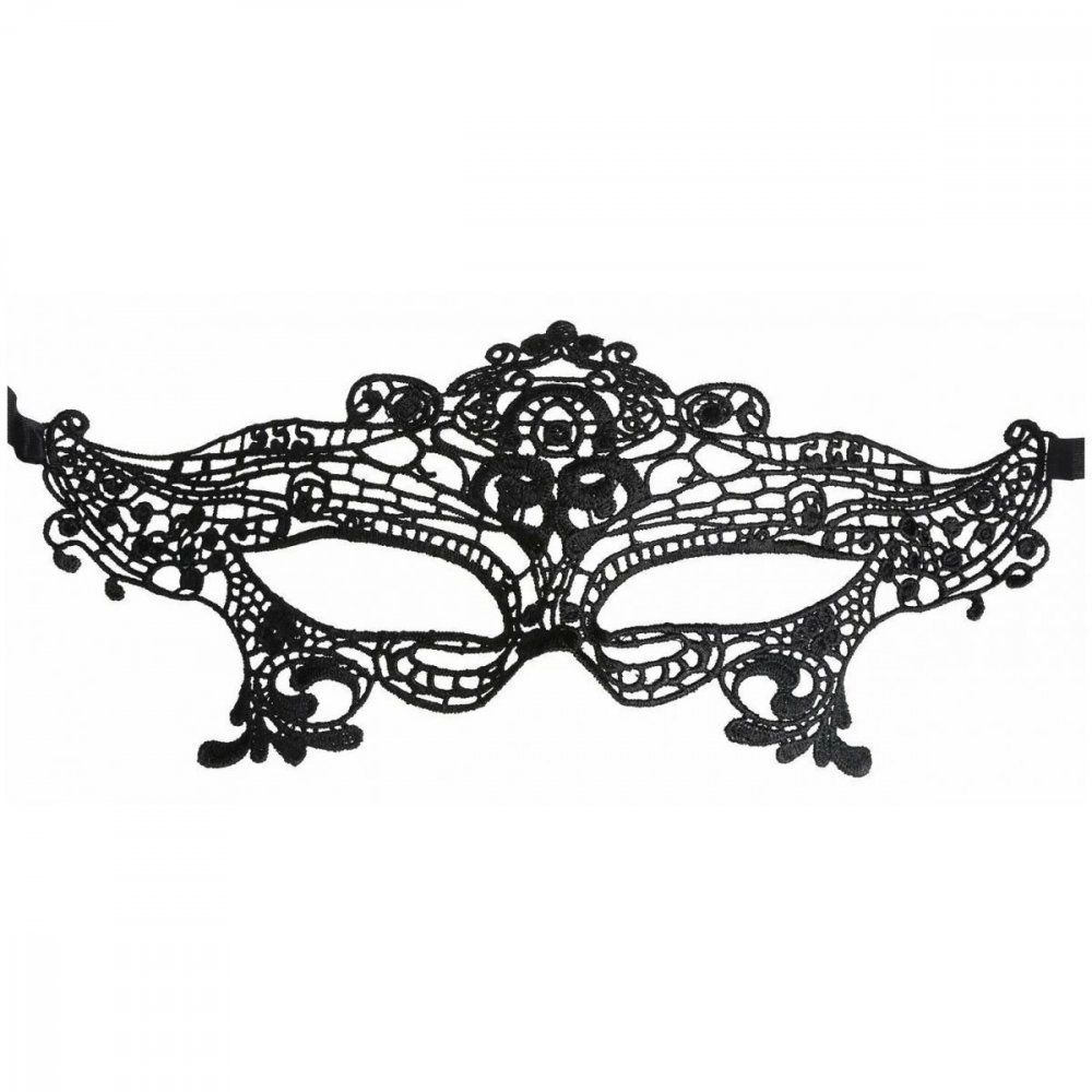 Маска кружевная Психея черная