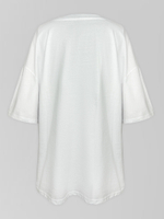 Футболка 109 удлиненная с принтом и надписью PIGALLE