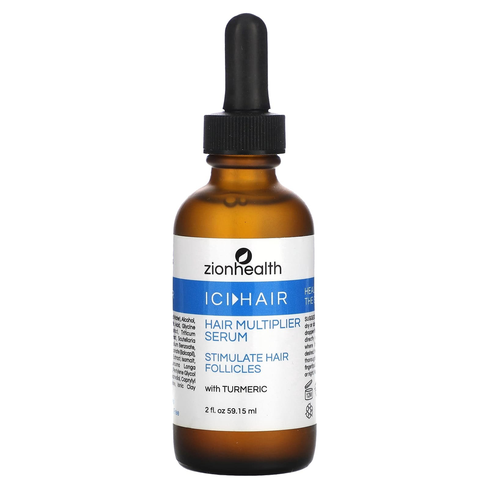 Zion Health, ICI Hair, сыворотка-мультипликатор для волос, 59,15 мл (2 жидк. унц.)