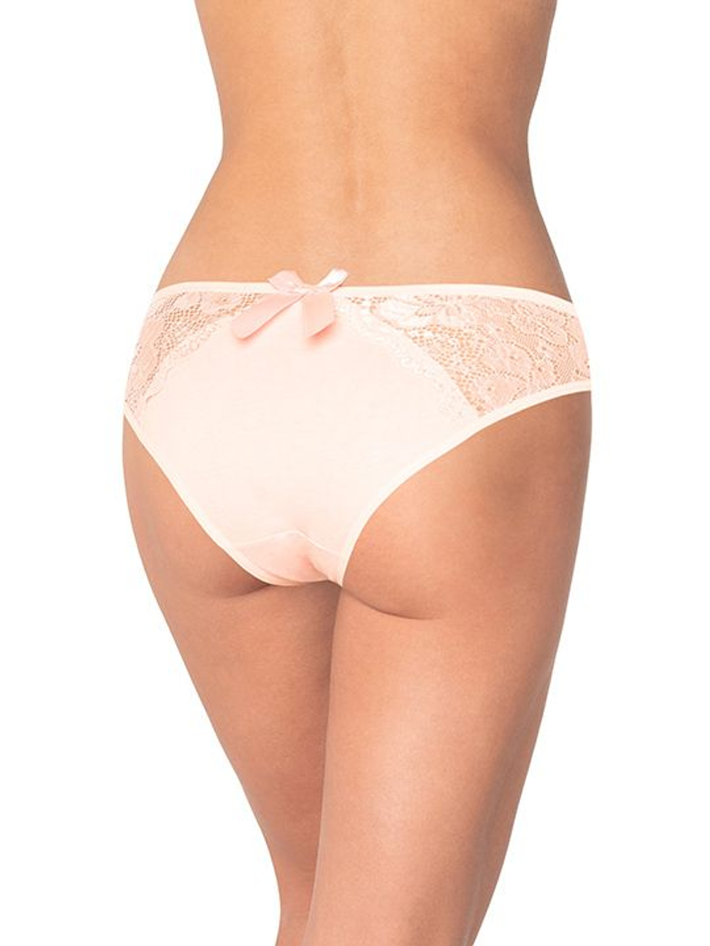 Сексуальные трусики с кружевной задней частью (Размер: S) (Цвет: персиковый)