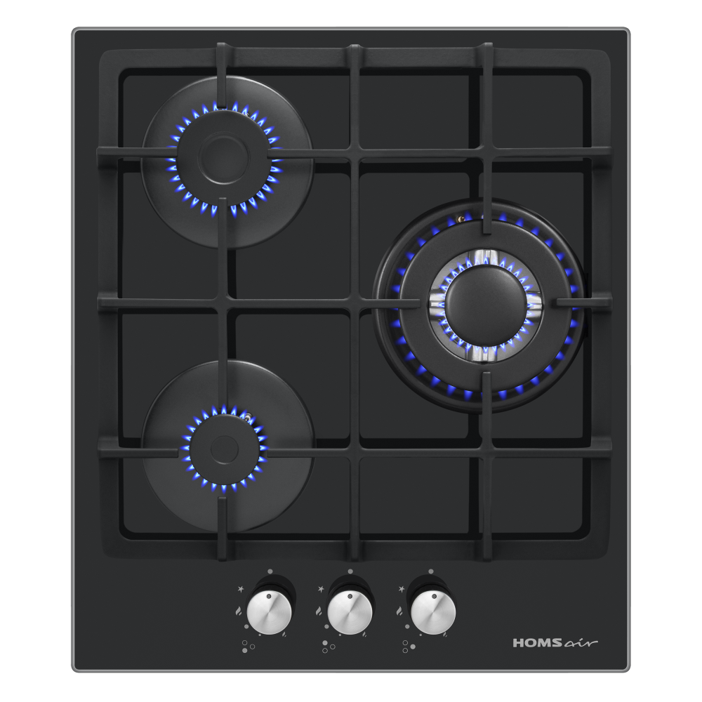 Газовая варочная панель HOMSair HGG433TGCBK фото 