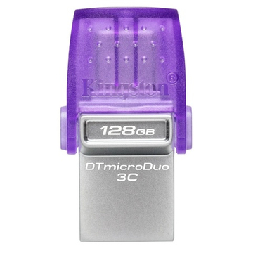 Флеш накопитель Kingston 128Gb DataTraveler microDuo 3C DTDUO3CG3/128GB USB3.0 фиолетовый