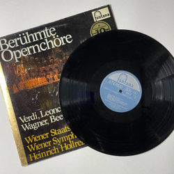 Винтажная виниловая пластинка LP Verdi, Leoncavallo, Gounod, Wagner, Beethoven, Von Weber, Beruhmte Opernchore (Holland 1977)