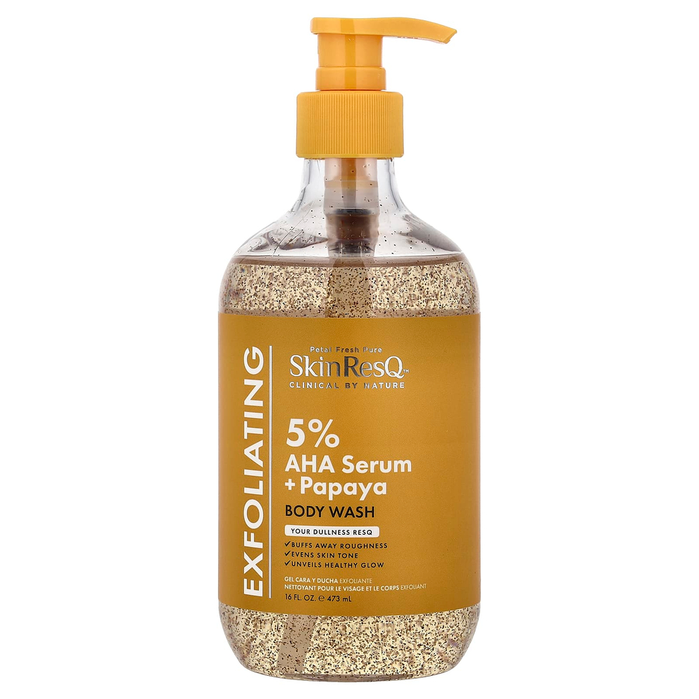 Petal Fresh, Skin ResQ™, гель для душа, 5% сыворотка с АГК и папайя, 473 мл (16 жидк. унций)