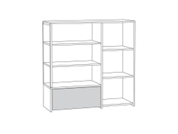 Трувор комод с ящиками 13.307.01 Дуб Гранж Песочный/Интра