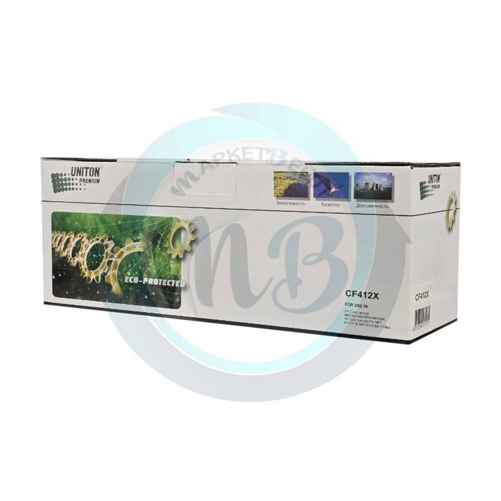 Картридж UNITON, аналог HP CF412X (410X) для Color LJ M452/M477 желтый (5K)
