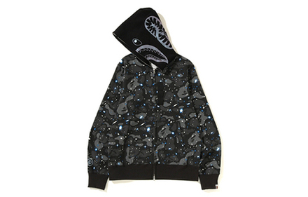 Худи A BATHING APE Space Camo Shark Full Zip Hoodie 19, 1F30-115-004