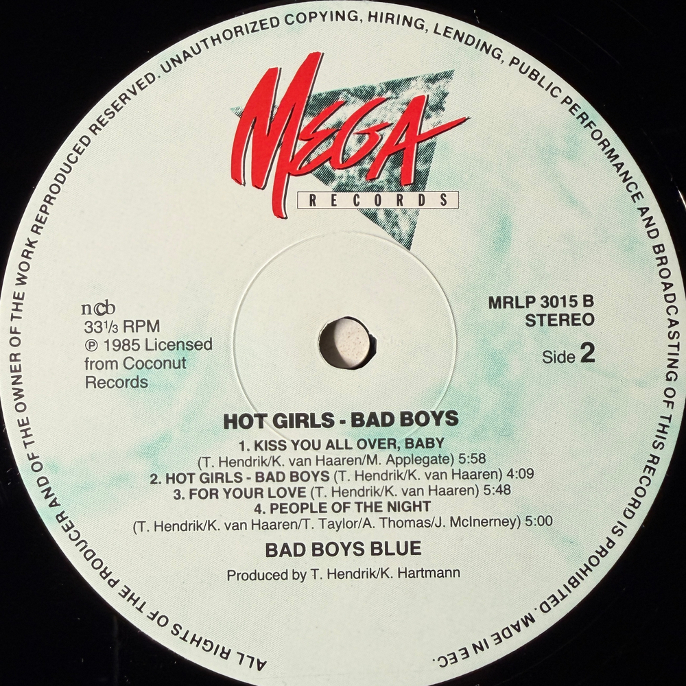 Bad Boys Blue - Hot Girls, Bad Boys (Скандинавия 1985г.)