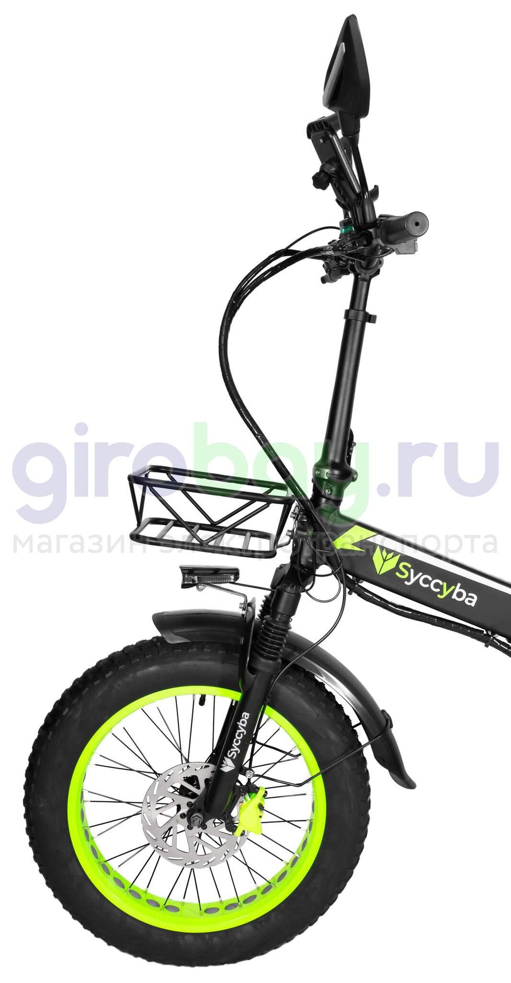 Электровелосипед Syccyba F10 Pro 2025 года (48V/15Ah) - Салатовый обод фото №5