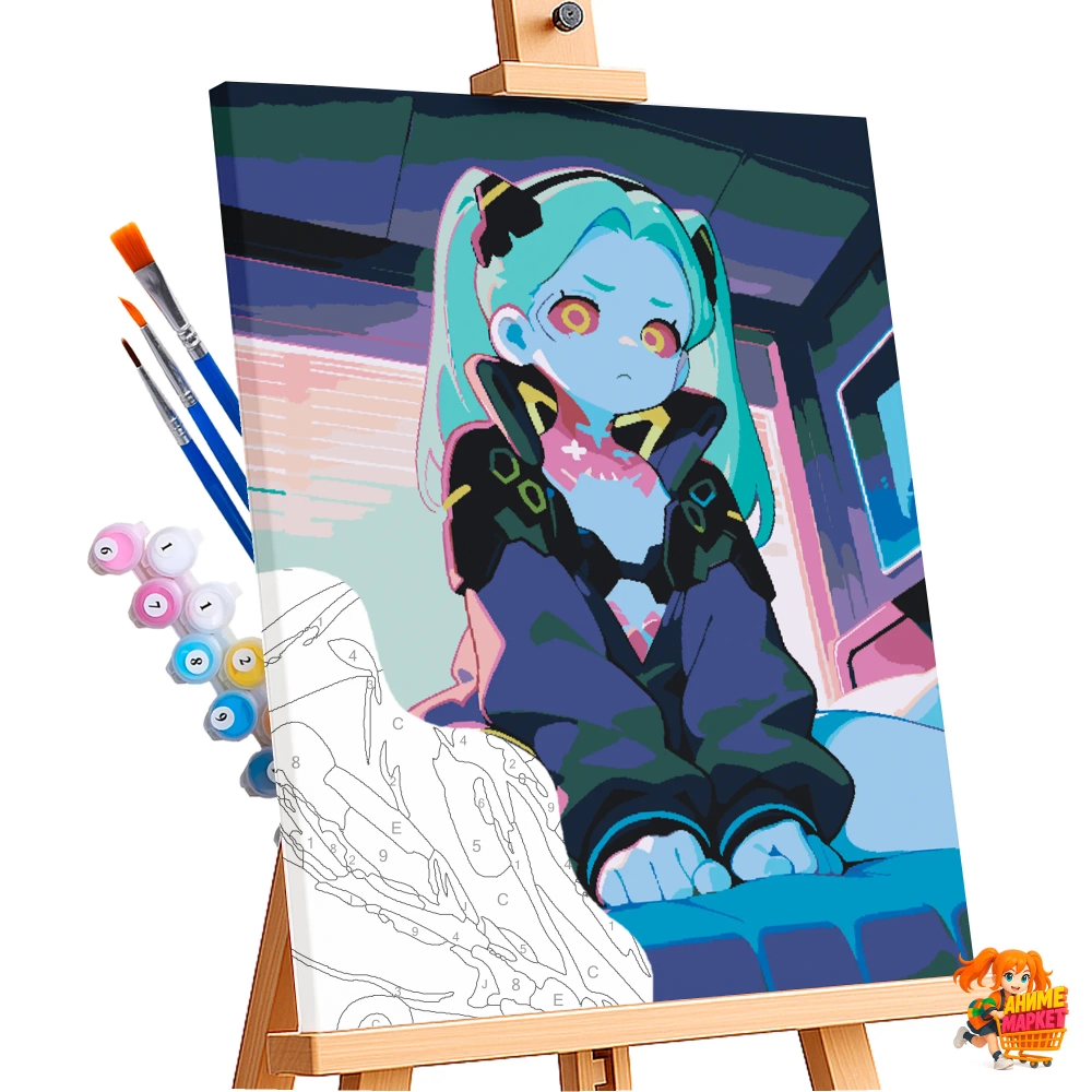 Картина по номерам Cyberpunk: Edgerunners Ребекка