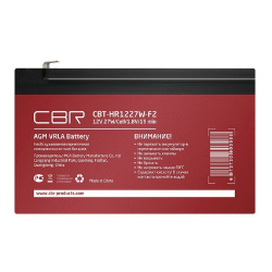 CBR Аккумуляторная VRLA батарея CBT-HR1227W-F2 (12В 7.5Ач), клеммы F2