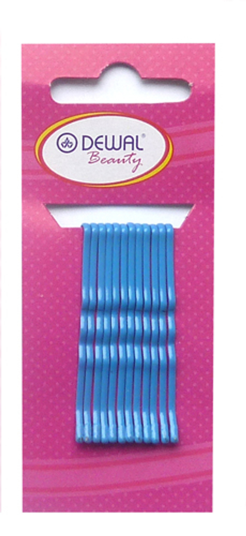 DEWAL BEAUTY Невидимки 50 мм волна, синие (1шт)