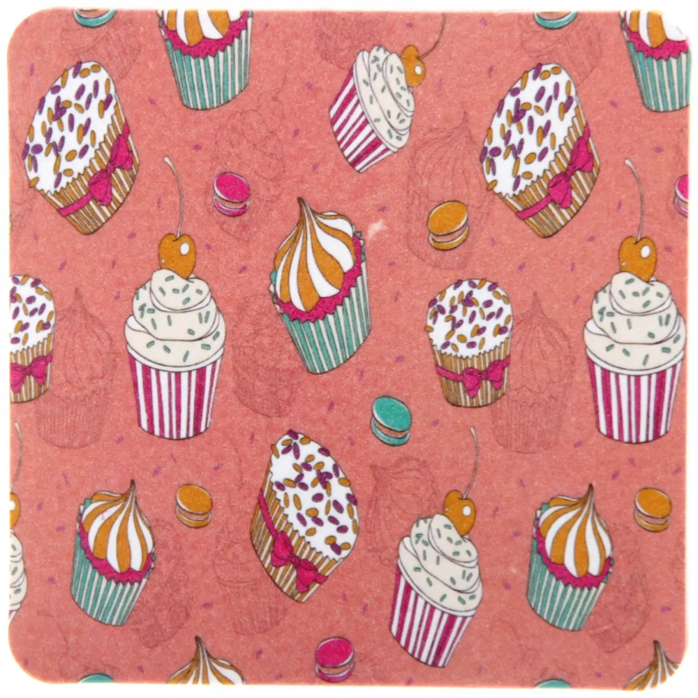 Салфетка на стол 43*28см в наборе 6+6шт «Пирожное»