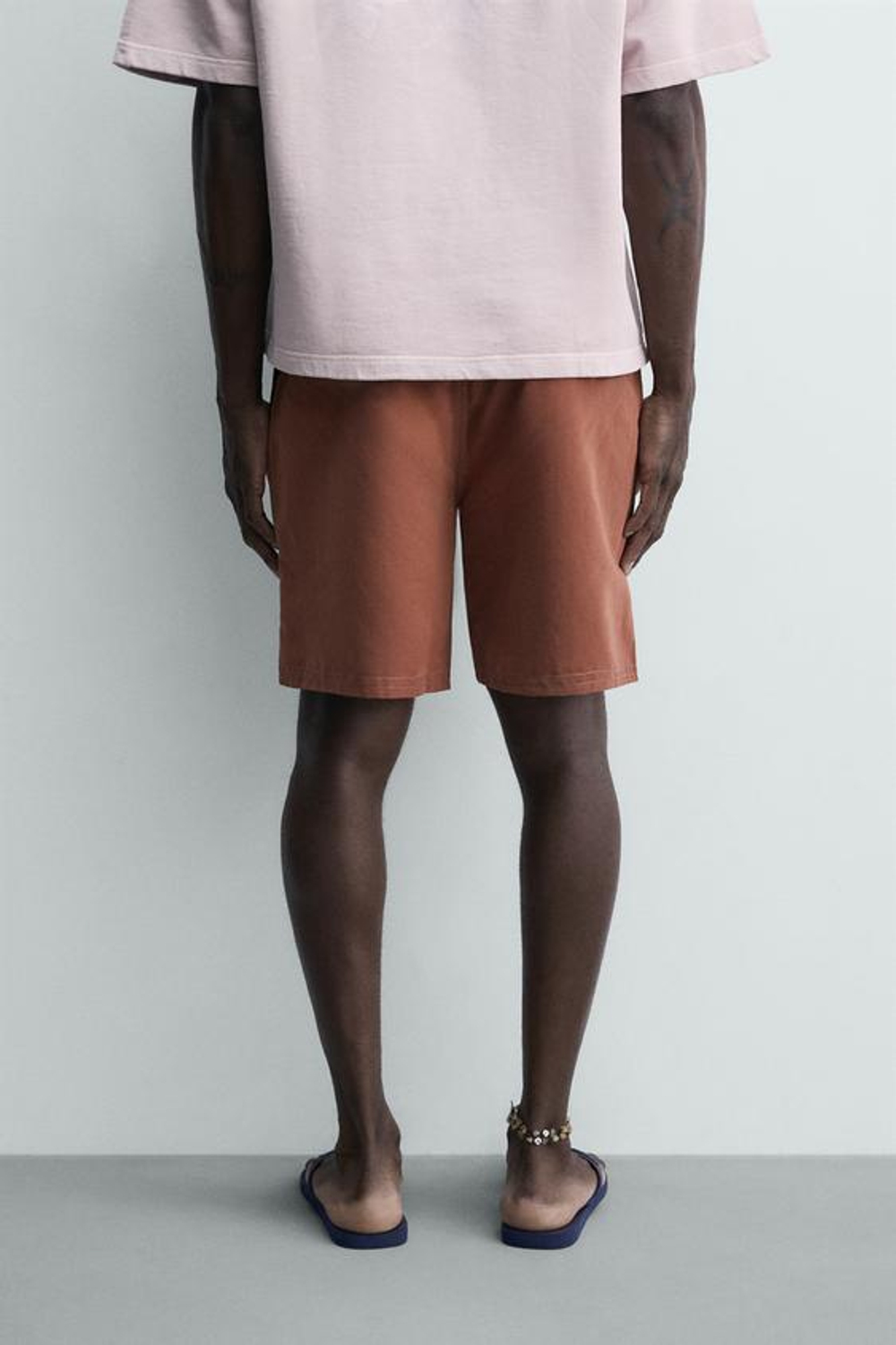 ZARA X PUKAS SURF ДЛИННЫЕ ПЛАВКИ С ПОЛОСАМИ, КОРИЧНЕВЫЙ