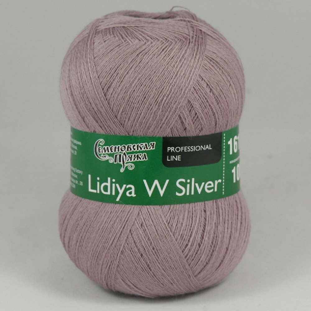 Семеновская Пряжа "Лидия Silver ЧШ" 100% имп. меринос 1613м/100гр