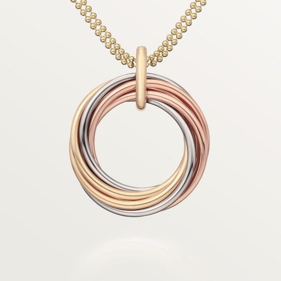 Cartier Trinity pendant, seven rows, diamonds