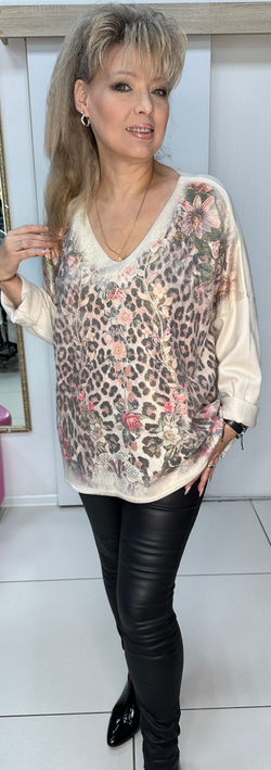 Итальянская туника - джемпер с блестящим напылением