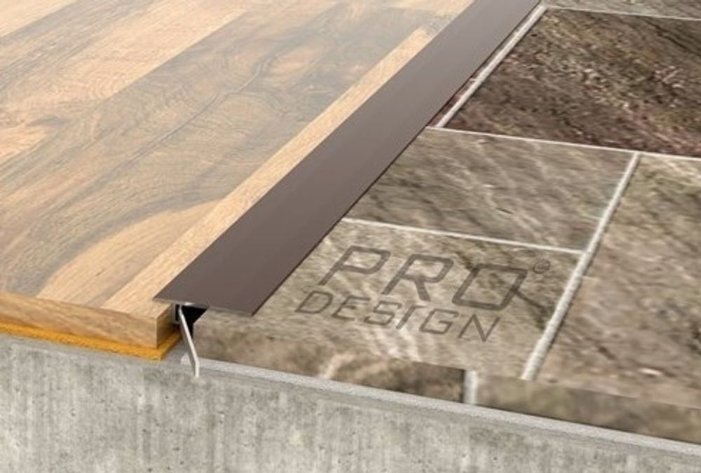 Порог алюминиевый Pro Design Doorstep 571 коньяк, 900x25x6 мм
