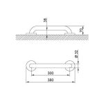 Поручень прямой 450 мм нерж. сталь NOFER 15054.45.S матовый