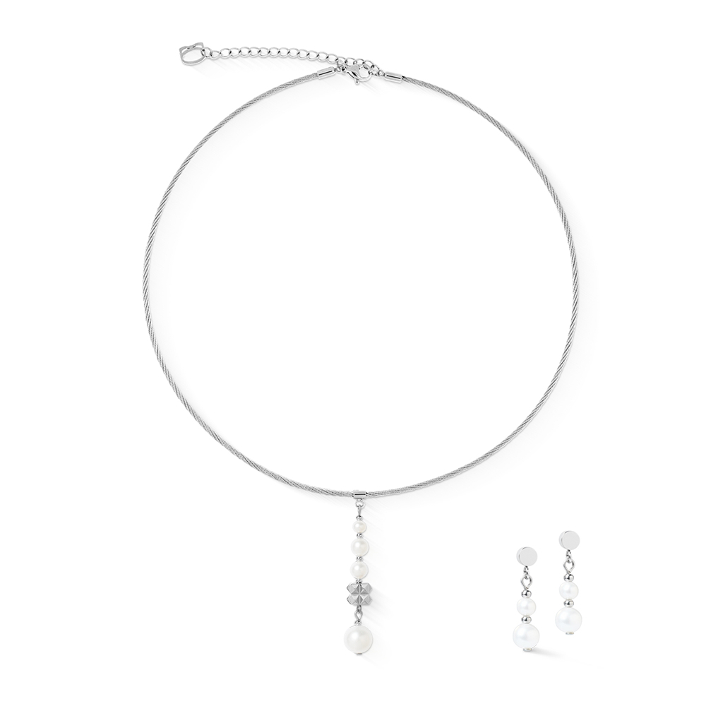 Серьги Coeur de Lion White-Silver 1137/21-1417