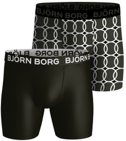 Боксерки теннисные Bjorn Borg Performance Boxer 2P - green/ print