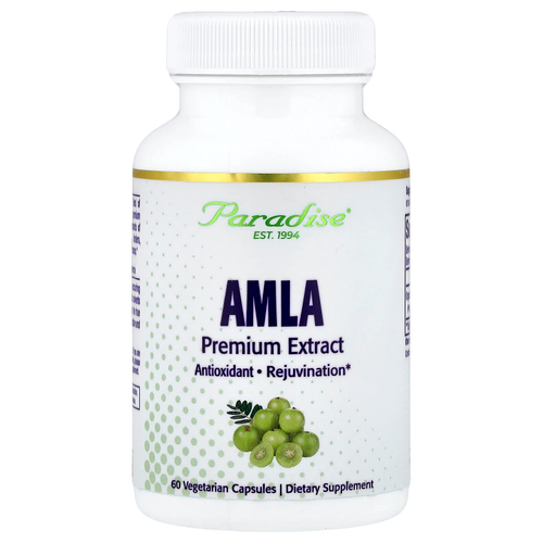 Paradise Herbs, амла, 60 вегетарианских капсул (250 мг в 1 капсуле)