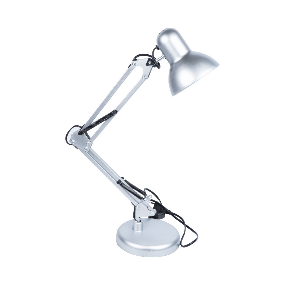 TLI-221 SILVER E27 Светильник настольный. Цоколь Е27. 60W. Механический выключатель. Серебристый. ТМ Uniel