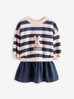 Толстовка и юбка в комплекте для девочки Next B02-535, Молочный, Синий