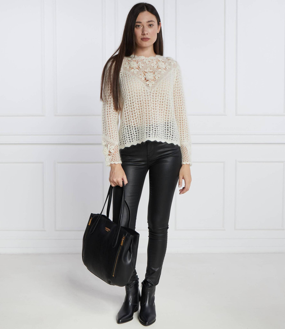 Хлопковый свитер TWINSET - белый(232TT3441)