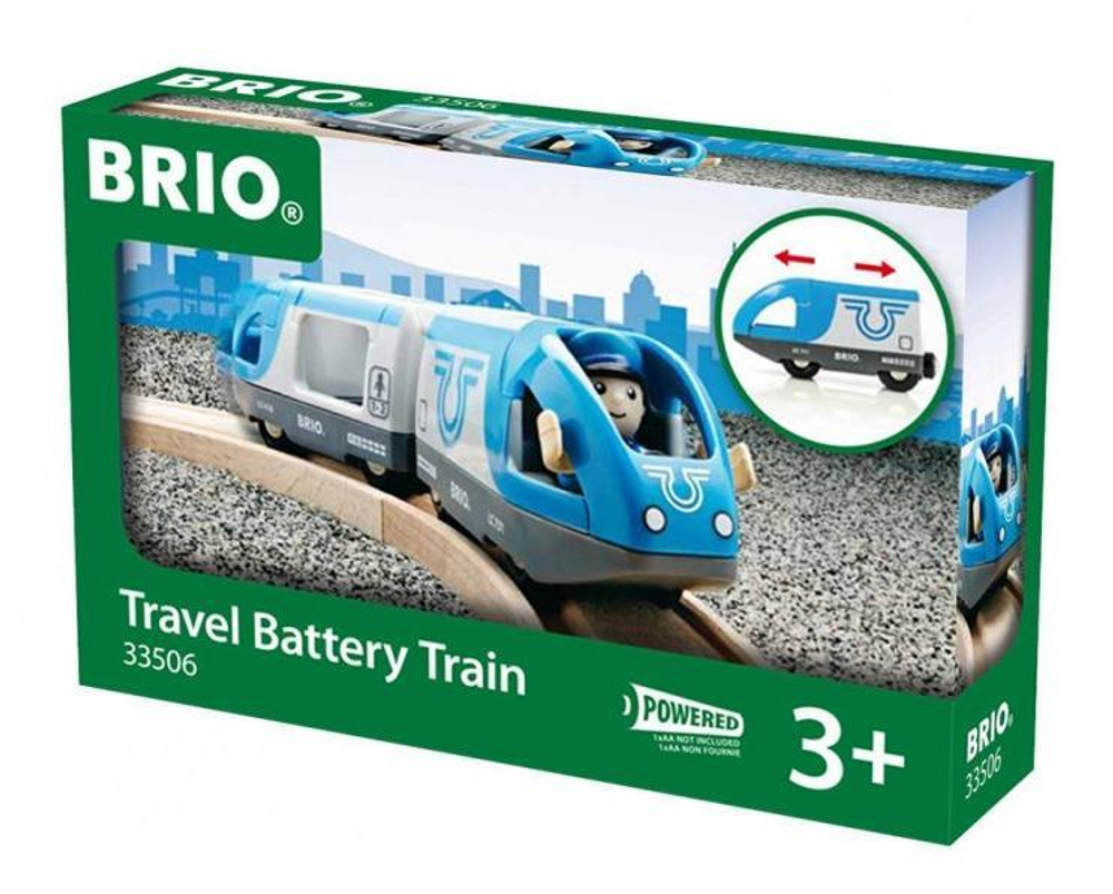 BRIO поезд, BRIO 33506 Поезд-экспресс с машинистом. Движение вперед-назад  на батарейках