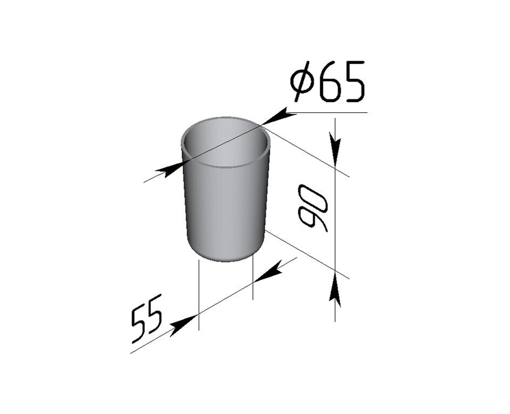 Форма для выпечки хлеба "Ромовая баба" 65х90 мм