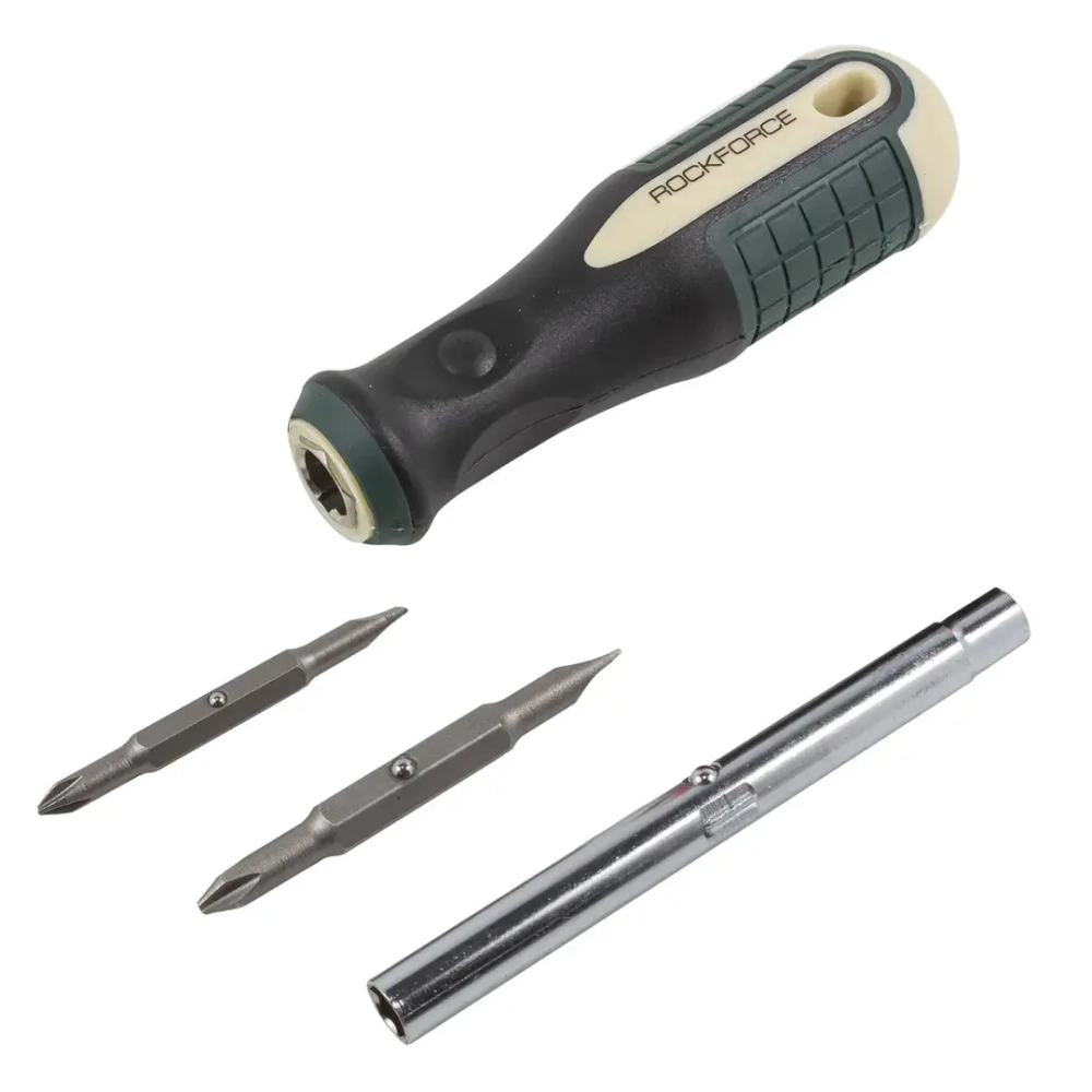 Отвертка комбинированная переставная(PH1xSL5,PH2xSL6),в блистере RockForce##Rock FORCE RF-32806MR