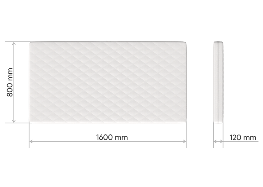 Матрас кокос/eco-foam 12 см (80*160 см)