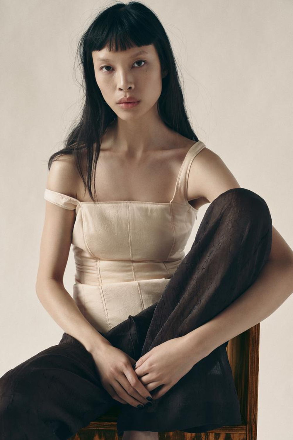 ZARA СТЕГАНЫЙ ТОП БЮСТЬЕ, ТЕЛЕСНО-РОЗОВЫЙ