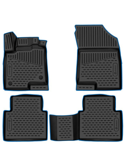 Коврики в салон для, HAVAL Jolion 2021-, 4WD, Внед, 5 дв., 4шт. (Синий кант, полиуретан) KANT.ELEM3DA66905210K.BL
