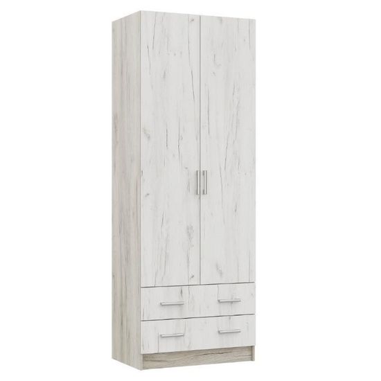 ГАРМОНИЯ ШК 603 М/ДУЭТ (Крафт)фасад ДУБ КРАФТ БЕЛЫЙ/корпус ДУБ КРАФТ СЕРЫЙ