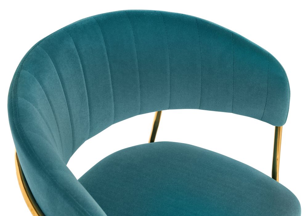 Стул на металлокаркасе Kamelia green / gold