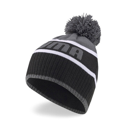 Шапка спортивная PUMA Pom Beanie, 02403901, черно-серый