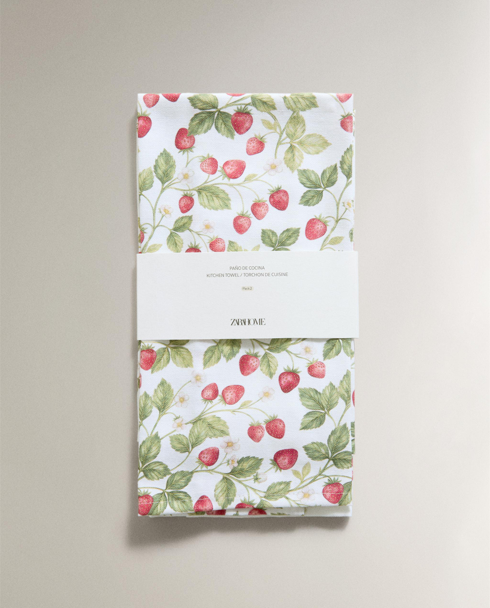 Zara Home кухонное полотенце из хлопка, цветочный мотив, 60 40 см (комплект 2 шт.) · 9276/026