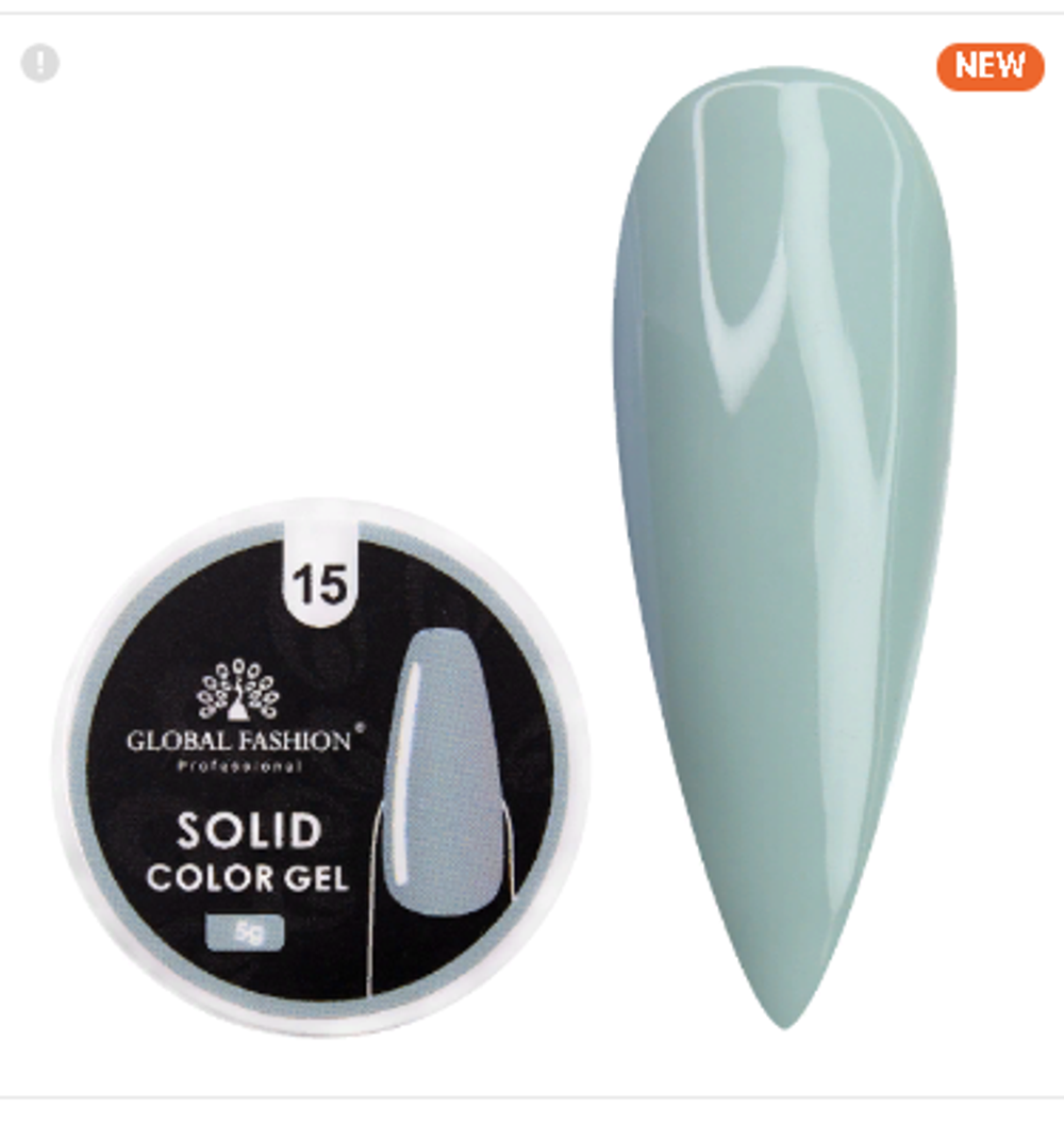 ГЕЛЬ-КРАСКА ПОВЫШЕННОЙ ПЛОТНОСТИ, SOLID COLOR GEL 5 ГР, 15