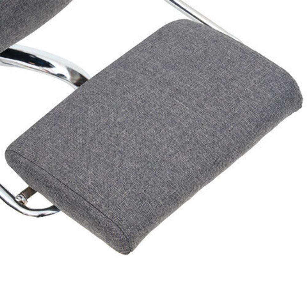 Кресло офисное CROMEX (КРОМЕКС) "Chill MS-005", с функцией вибромассажа, подножка, ткань, серое, 532959