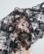 Кружево эластичное чёрный/белый/серый К629