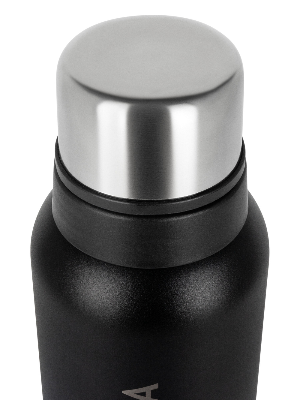 Термос Relaxika 103 (1,2 литра), черный (стикерпак "Зимний спорт")