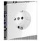 Розетка встраиваемая Voltum S70 с заземлением и защитными шторками, 16А, (белый глянцевый) VLS040201